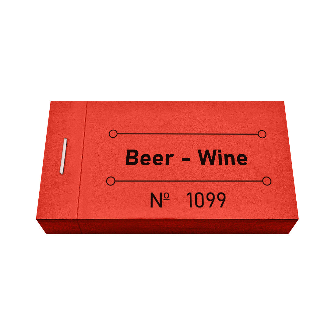 Individually Numbered Red Paper Beer Wine Vouchers