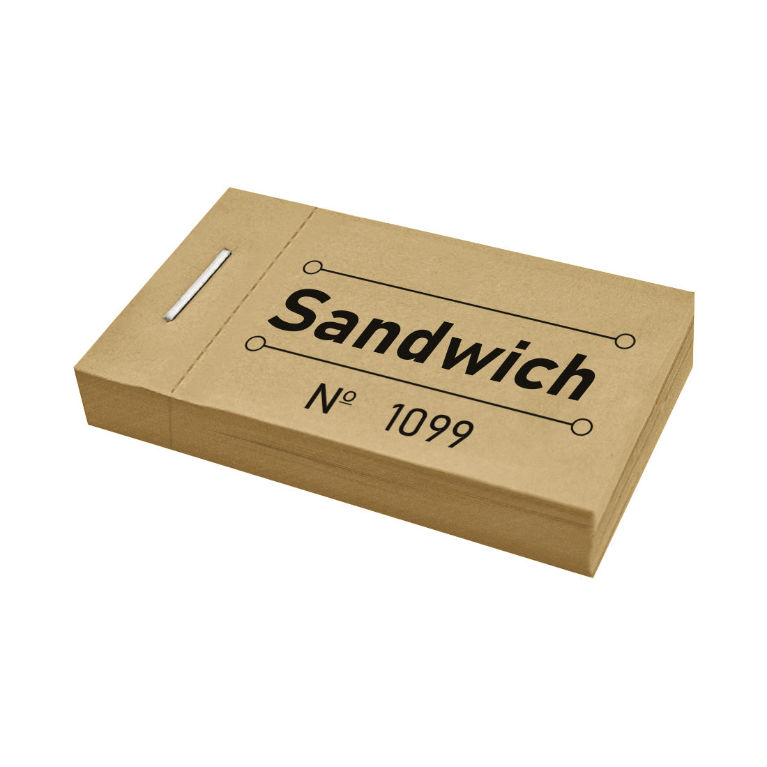 Pre-printed Food Tickets 'Sandwich' In Caramel Colour.