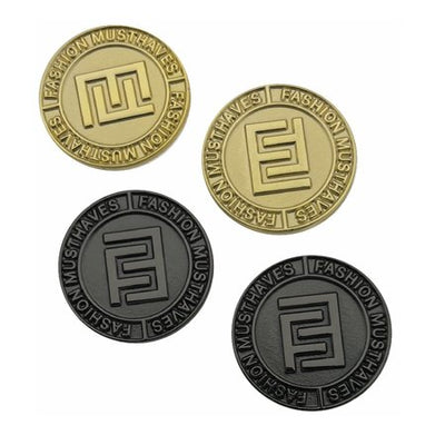 Small Embossed Metal Logo Tags