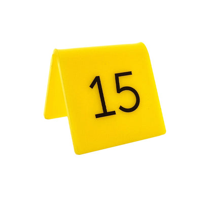 Yellow Plexiglass Table Number A-frame