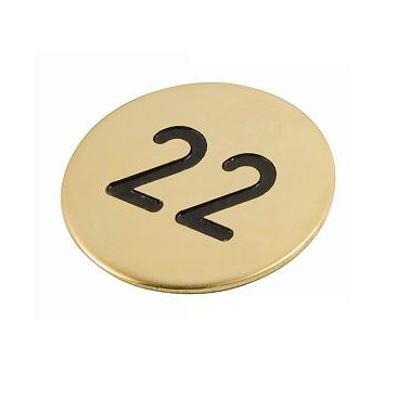 Brass Number Tags 