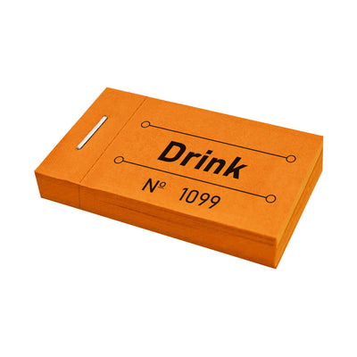 Ticket Books 'Drink' Orange 