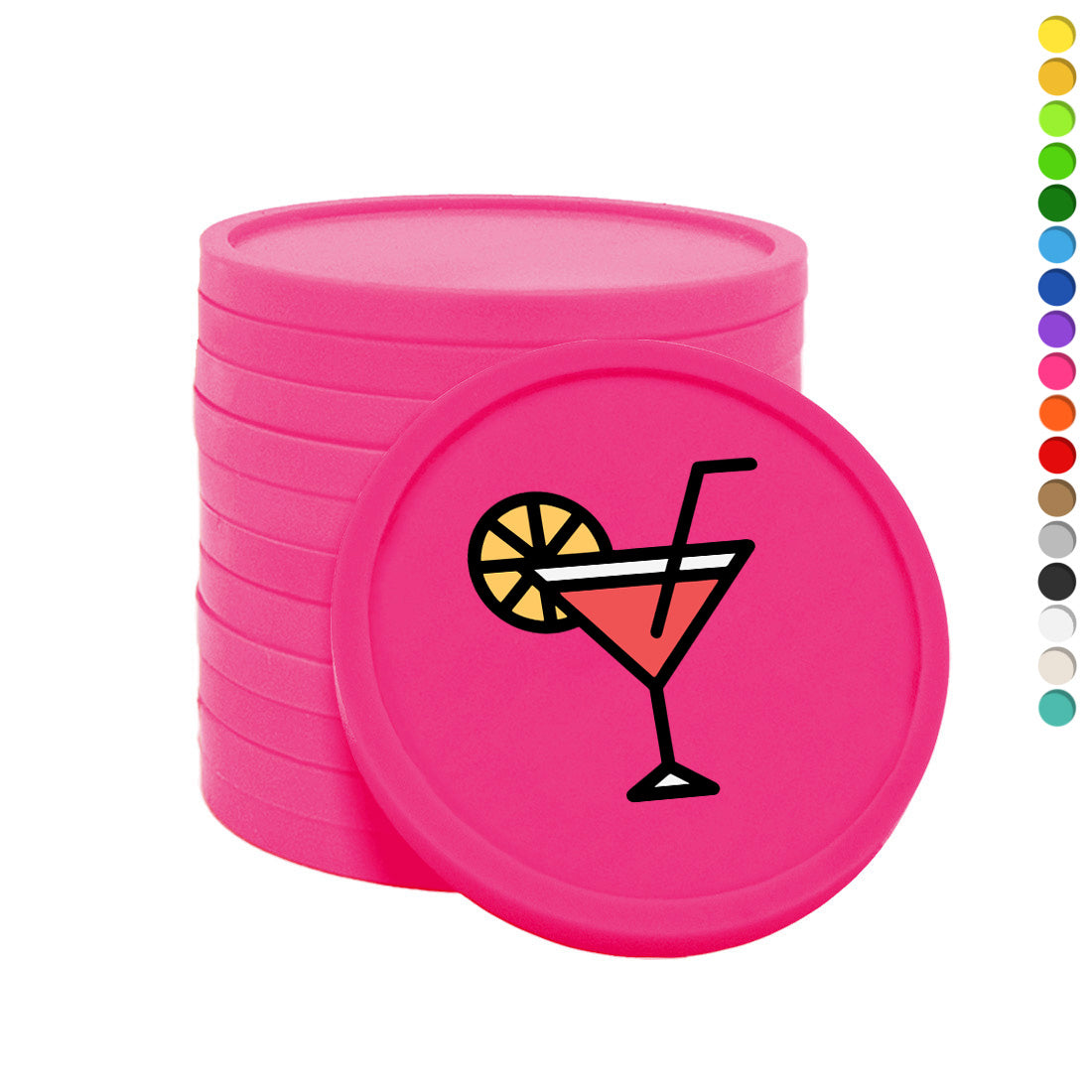 プラスチックドリンクトークン プリントワイングラス 29mm