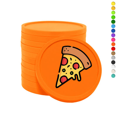 プラスチックフードトークン プリントピザスライス 29mm