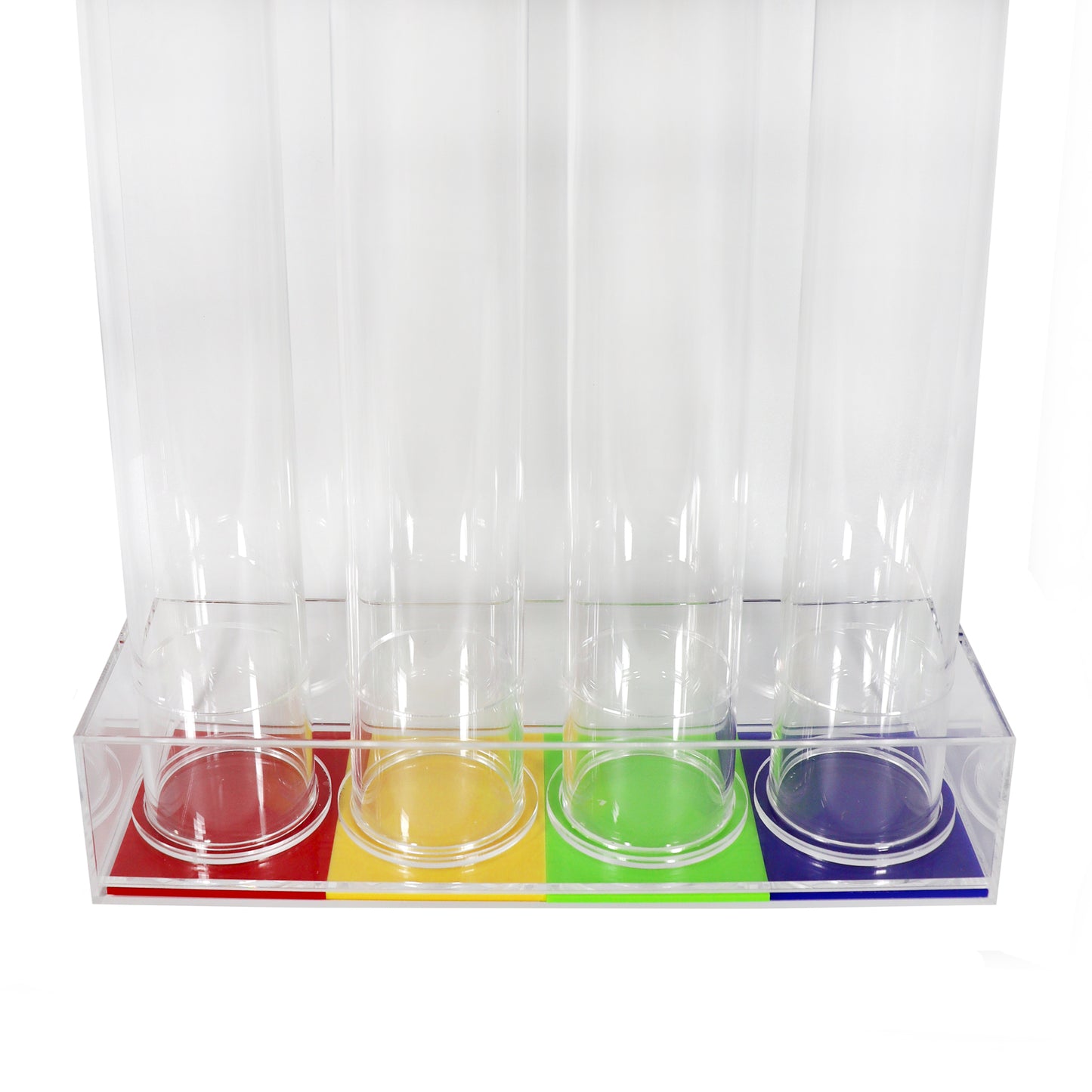 Medium Reward Token Collector 4 Tubes in Blue, Yellow, Green and Red 