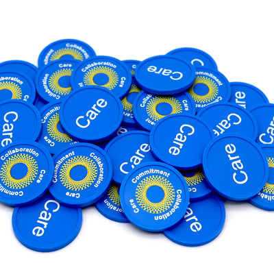Custom Printed Round Plastic Tokens 29mm - MOQ 100