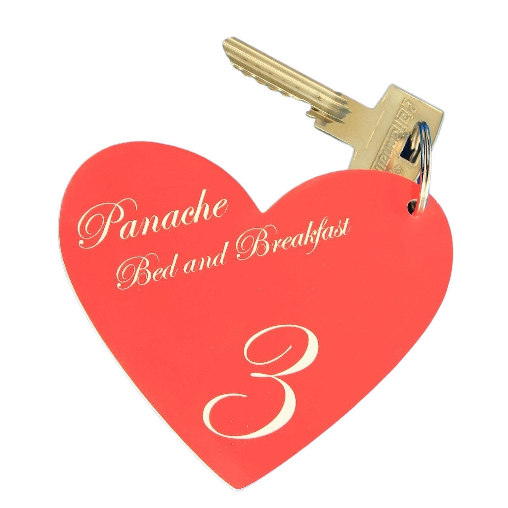 Acrylic Heart Shaped Hotel Key Tags