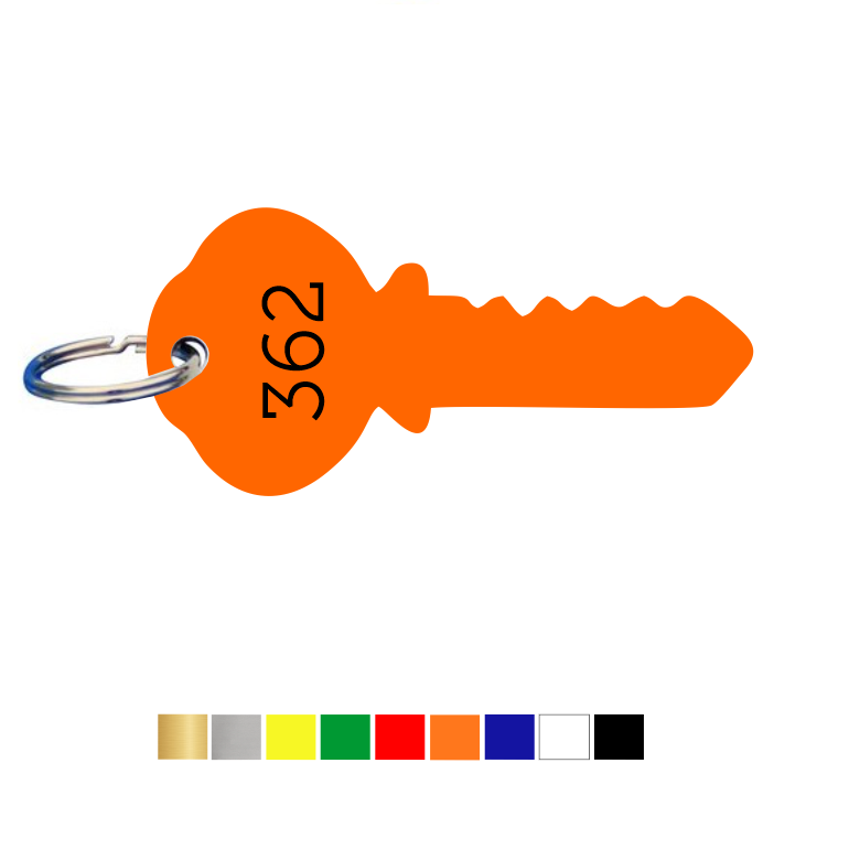 Key Shaped Key Ring with Custom Numbering | Numbered Key Rings ...