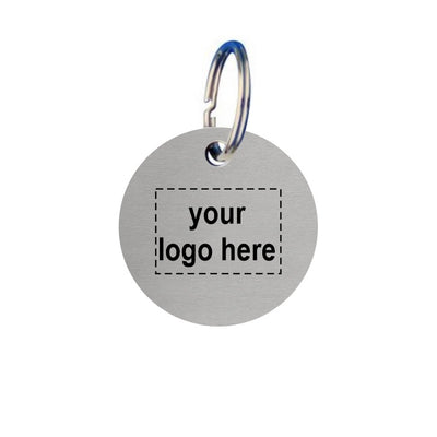 Round Aluminium Key Tags With Logo Engraving