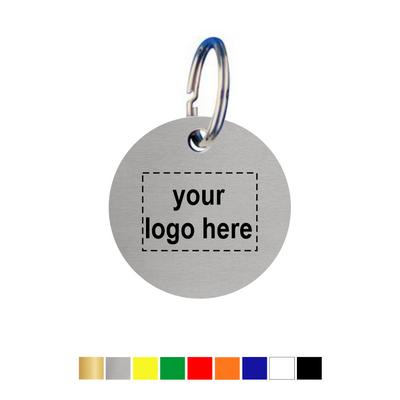 Round Acrylic Key Tags with Logo Engraving