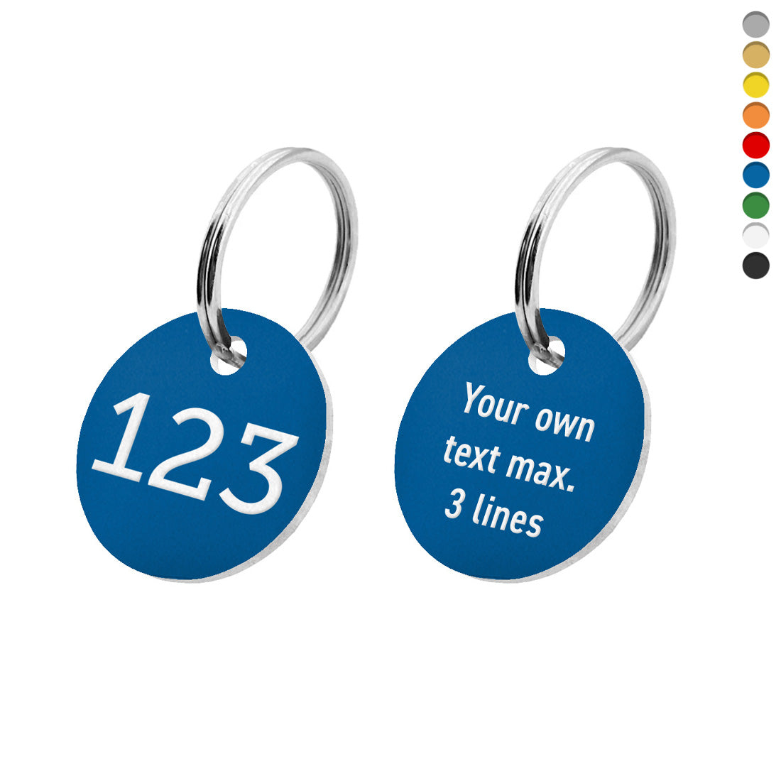 Key Tags with Custom Number & Text Engraving | Personalised Key Tags ...