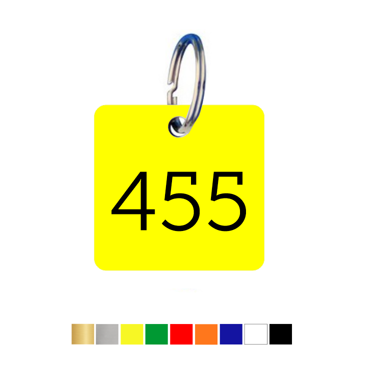 Square Key Tags with Custom Numbering | Numbered Key Rings | CombiCraft ...