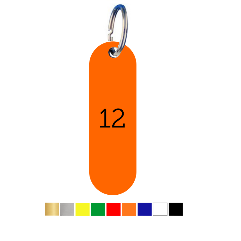 Keychain Number Rings Small Small Oval Key Label with Custom Numbering | Numbered Key Rings ...