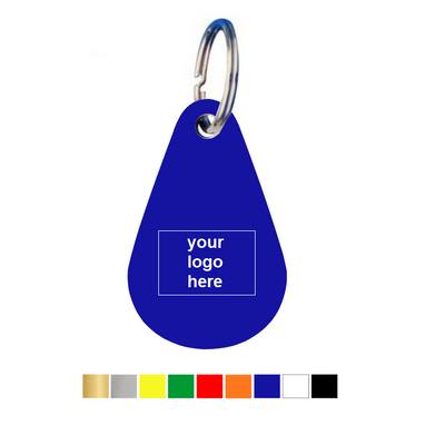 Teardrop Acrylic Key Tags with Logo Engraving