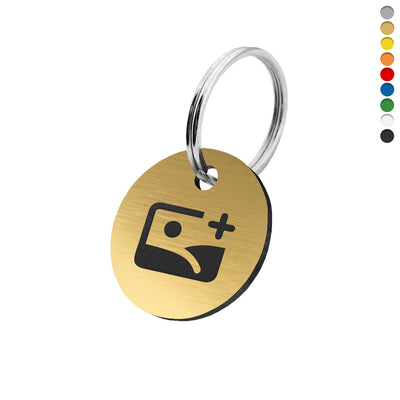 Round Acrylic Key Tag With Logo Engraving