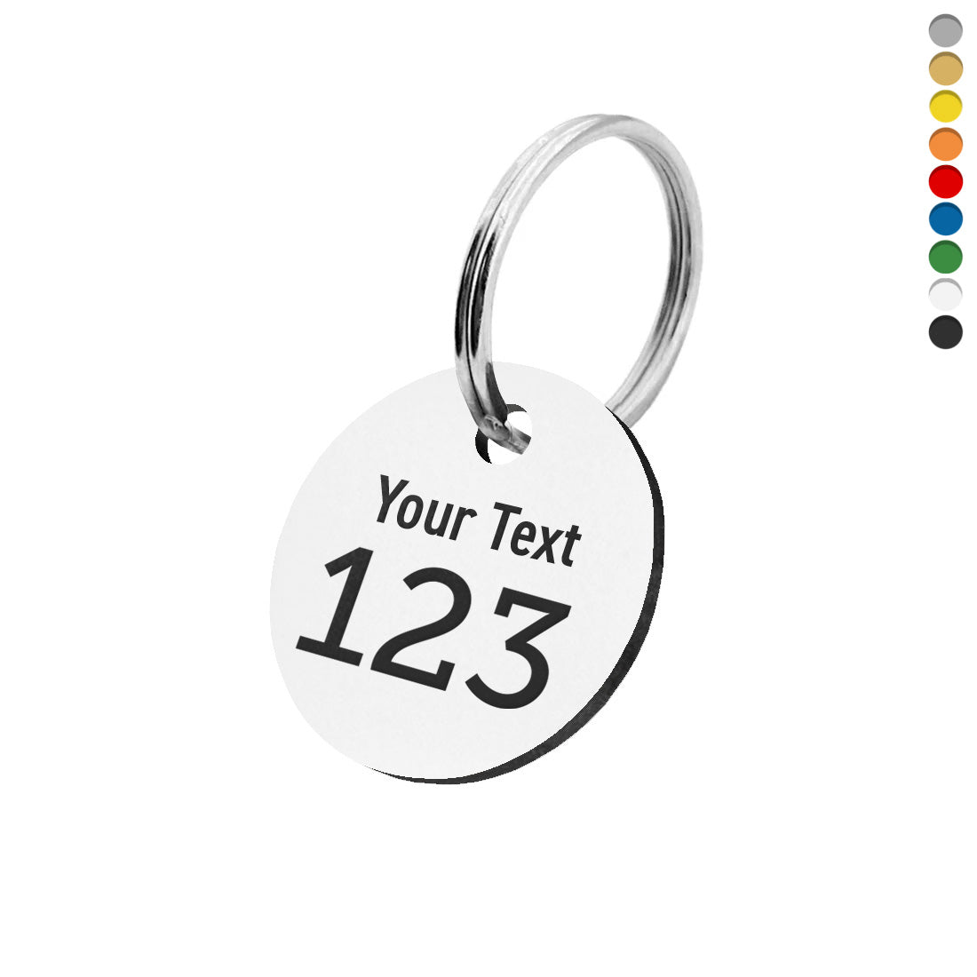 Acrylic Tags With Number and Text Engraving