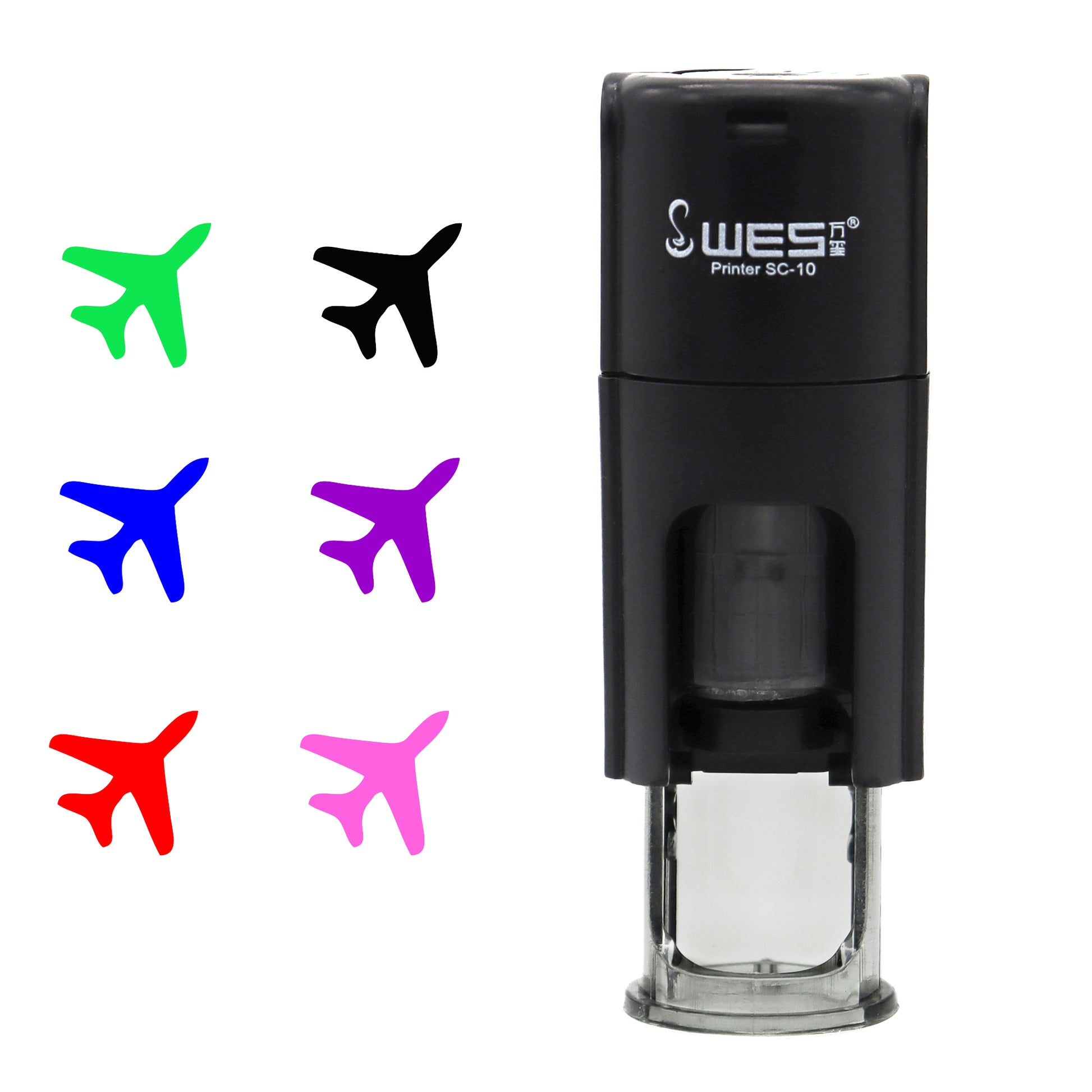 Airplane Stamp with availalble ink colours