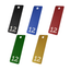 Coloured Rectangle Aluminium Number Tags With One Mounting Hole 70x25mm