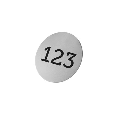 Aluminium Number Tags Round With Custom Number Engraving 