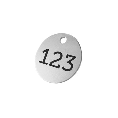 Aluminium Number Tags In 2 Sizes and 5 Thicknesses, Custom Number Engraving