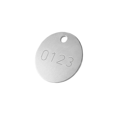 Aluminium Number Tags / Labels With Punched / Stamped Numbers