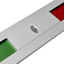 Close Up of The Silver Aluminium Slider Part on the Sliding Status Sign
