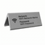 Aluminium WiFi Login Details Table Sign