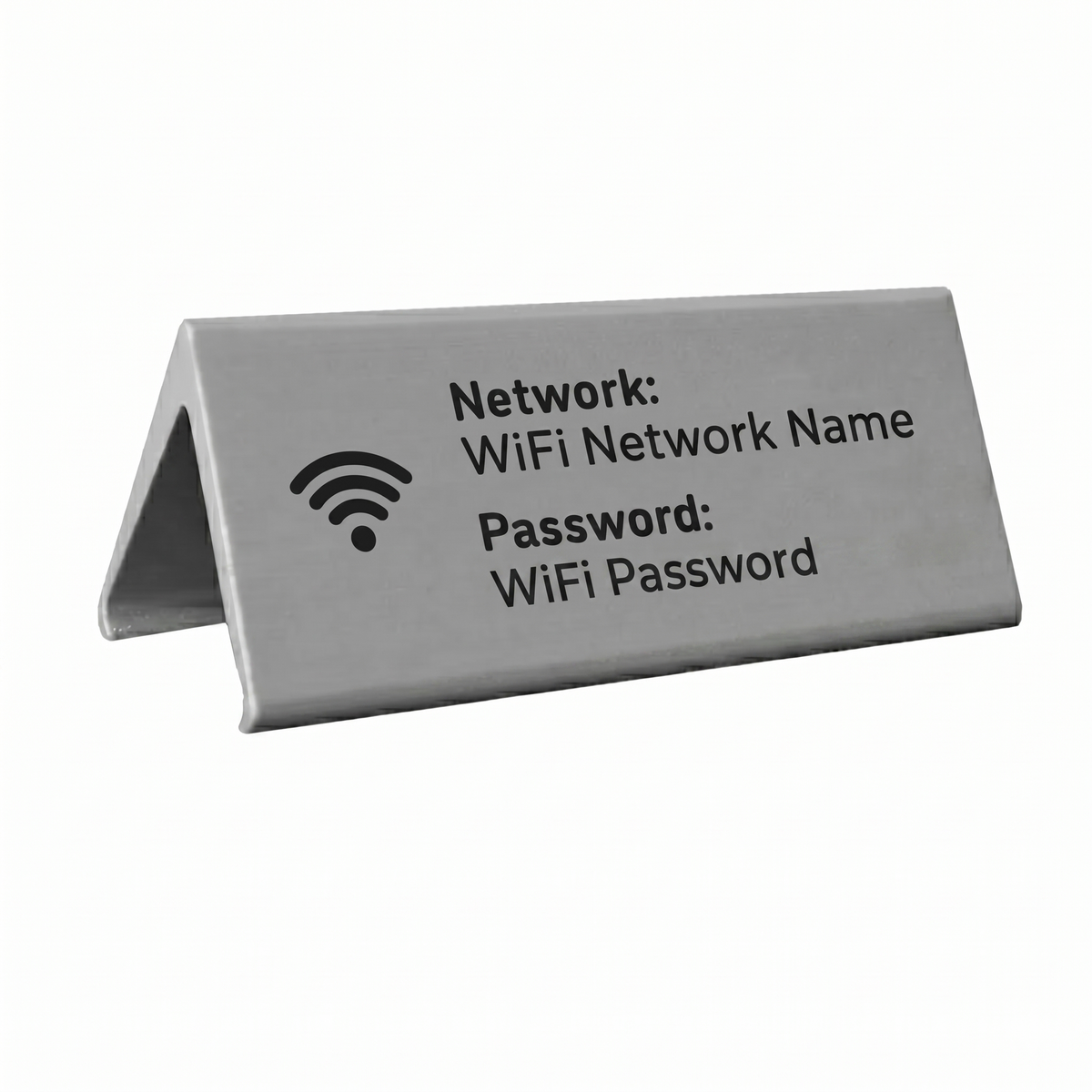 Table Log In/sign WiFi Login Sign | Silver Aluminium WiFi Table Sign | CombiCraft ...