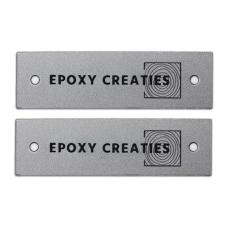 Rectangle Aluminium Logo Plates with Two Drill Holes Horizontal