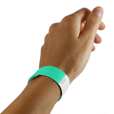 Tyvek Wristbands - Aqua