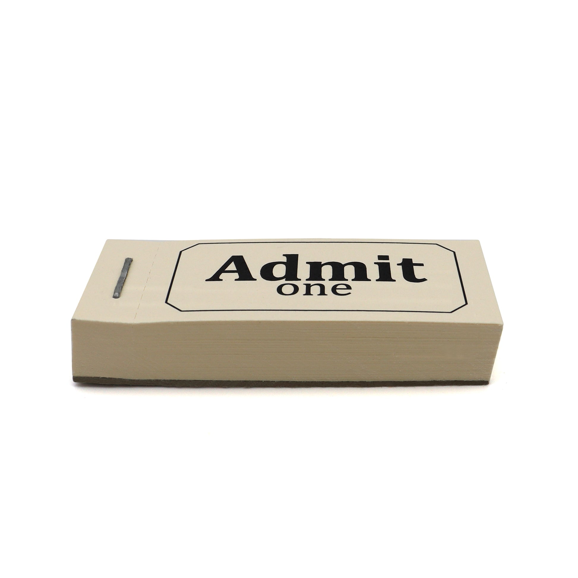 Entry Ticket Book 'Admit One' Beige 