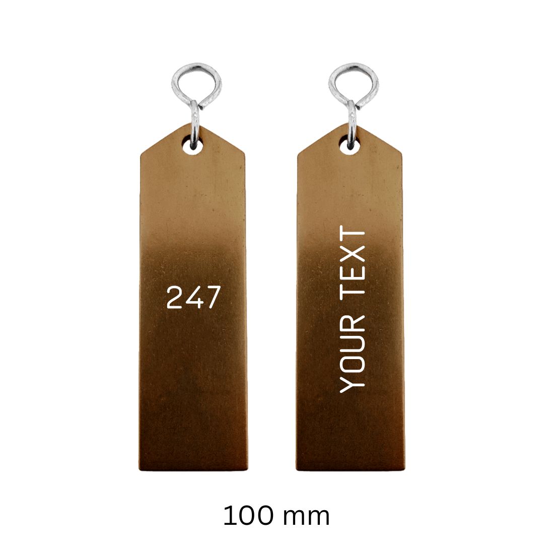 Rectangle Aluminium Hotel Key Tags | Bercy | With Engraving