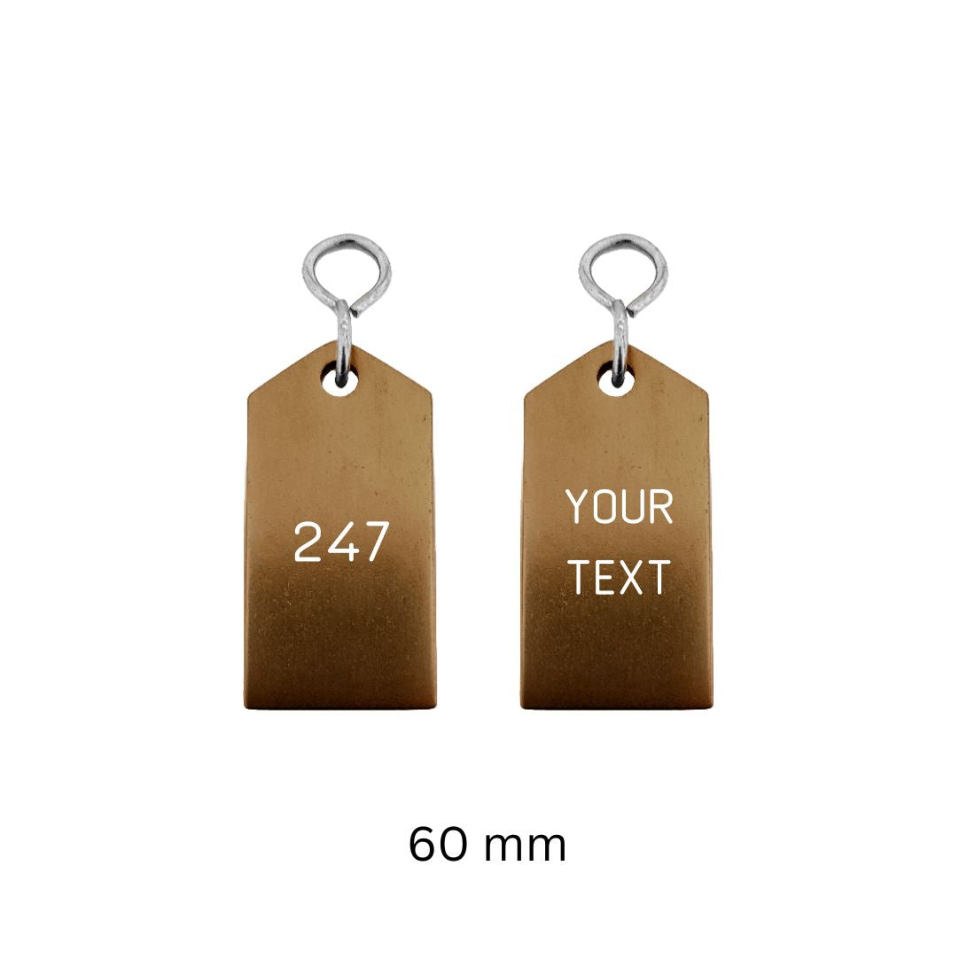 Rectangle Aluminium Hotel Key Tags | Bercy | With Engraving