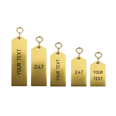 Rectangle Aluminium Hotel Key Tags | Bercy | With Engraving