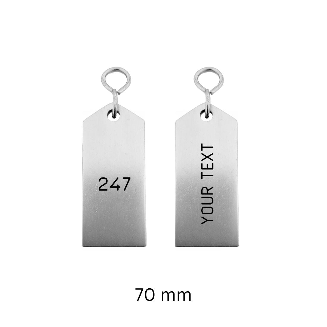 Rectangle Aluminium Hotel Key Tags | Bercy | With Engraving