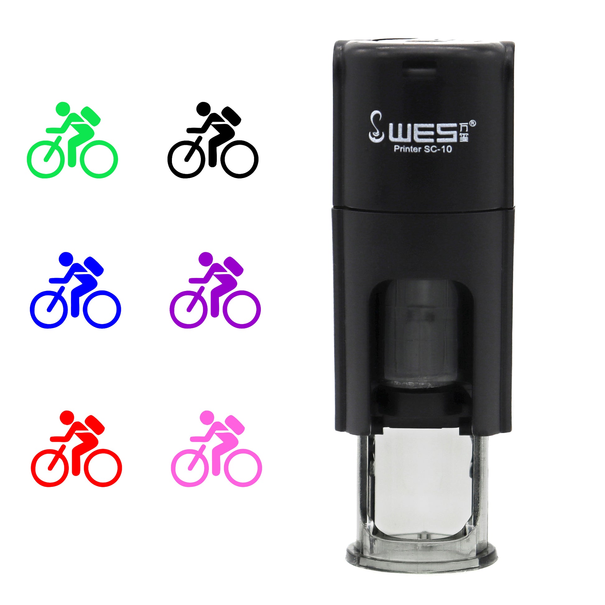 Bicycle Stamp with available ink colours