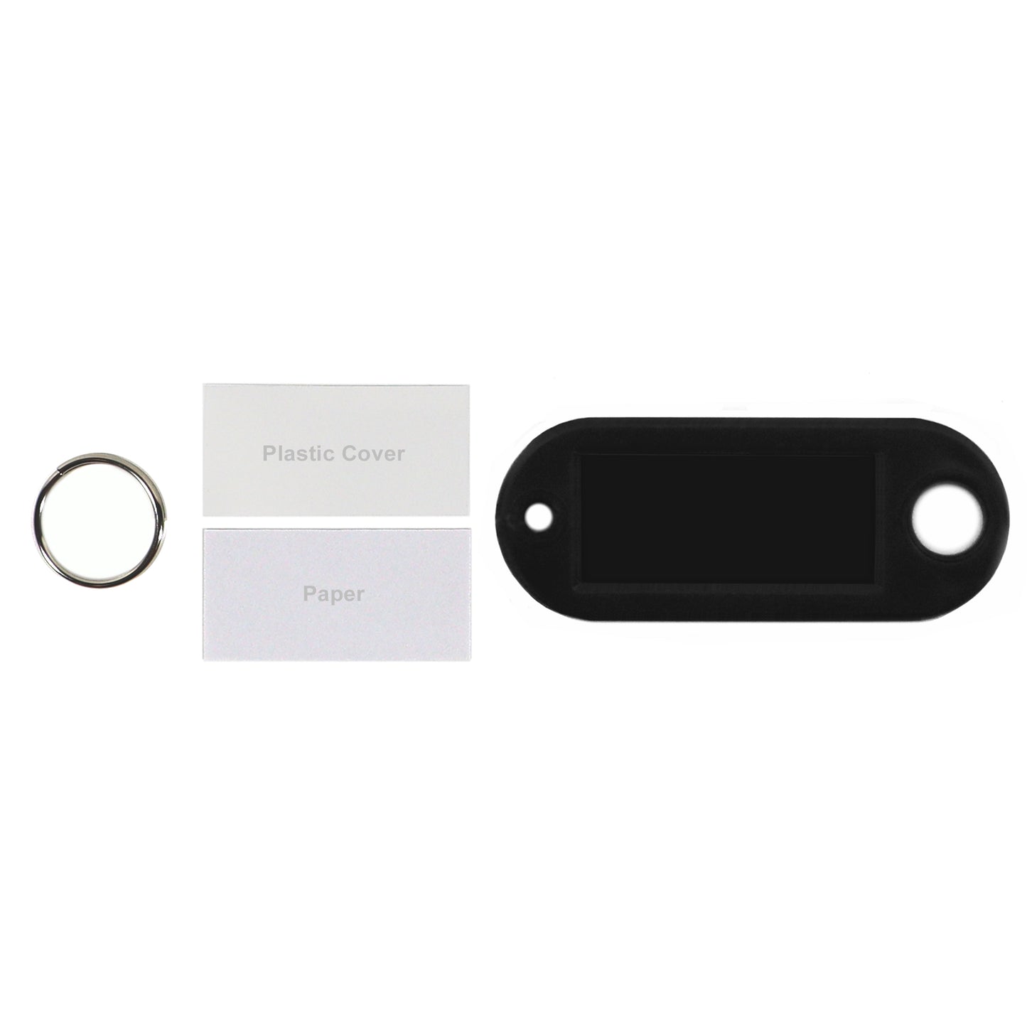 Label Window Key Tags Black 55x22mm 100 Pack