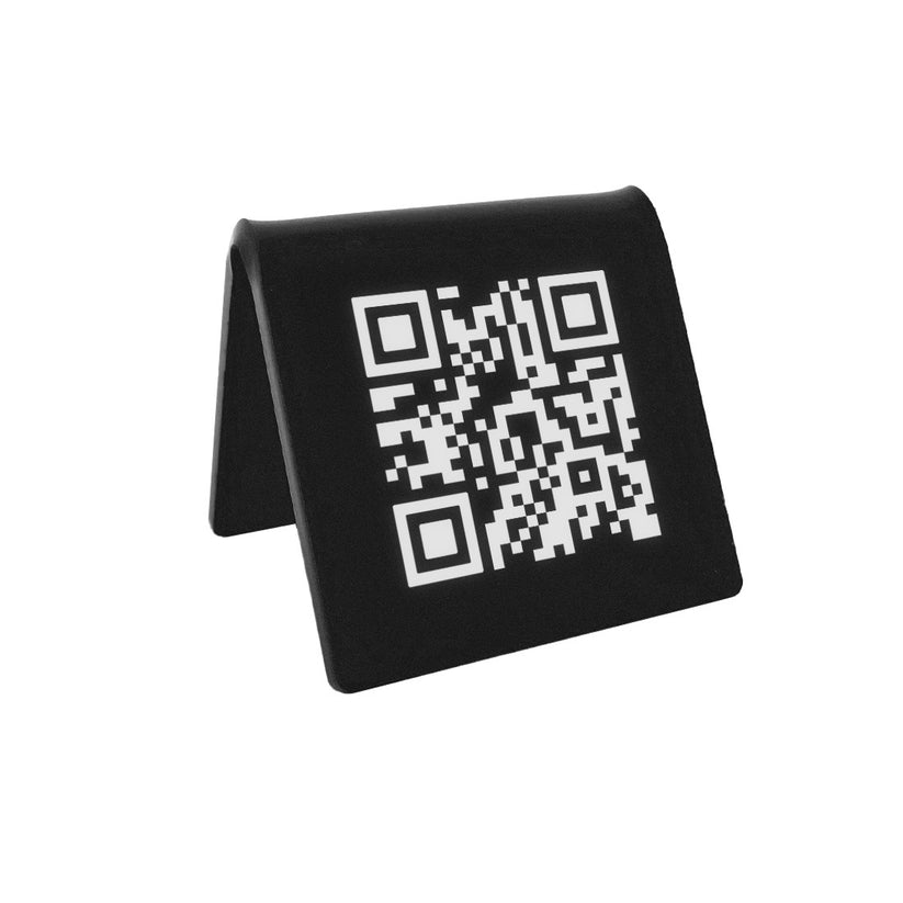 QR Code Signs | Custom Black Table QR Code Signs | Combicraft Australia