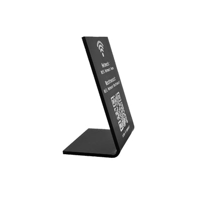 Black Wifi Network QR-code Signs