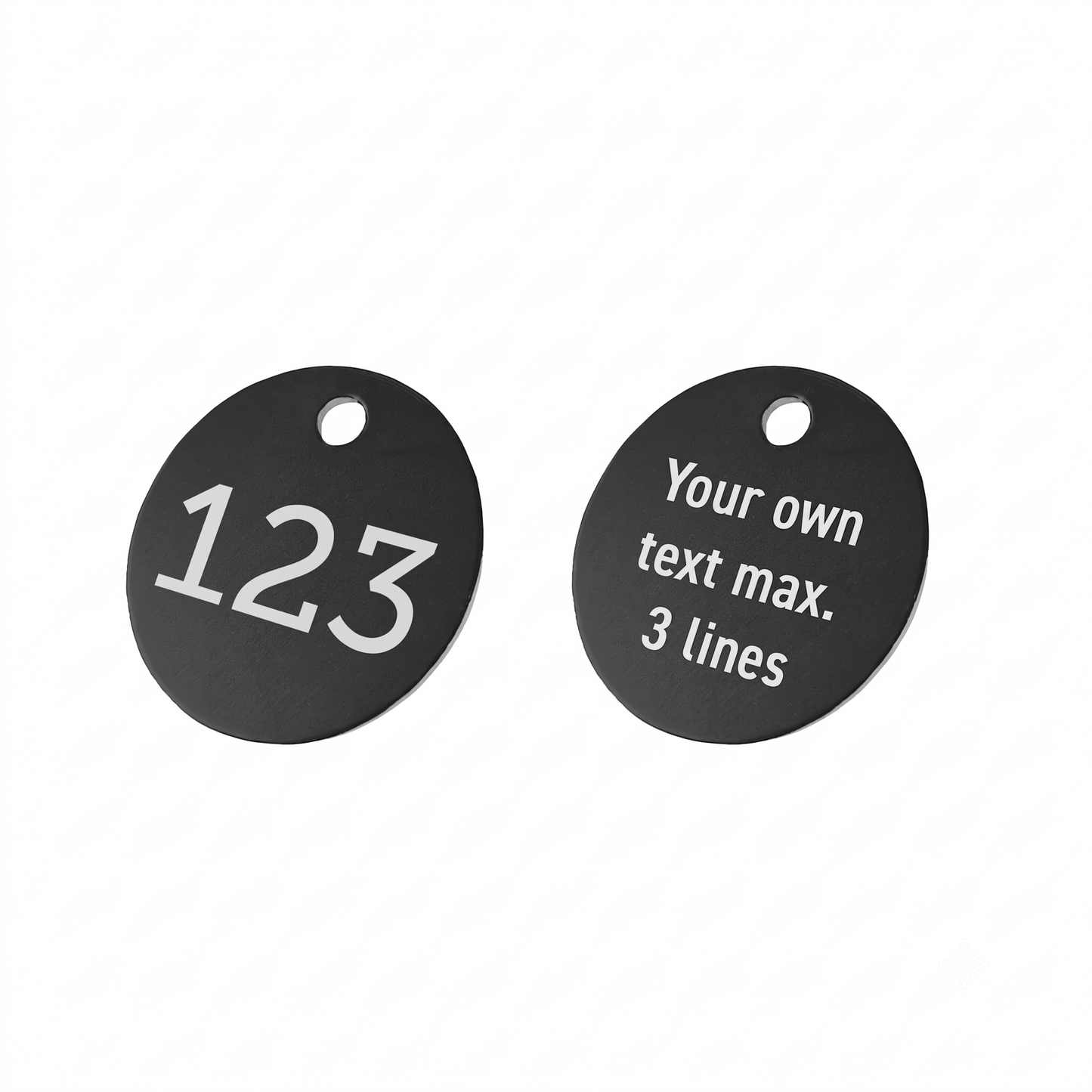 Black Anodised Aluminium Identification Tags