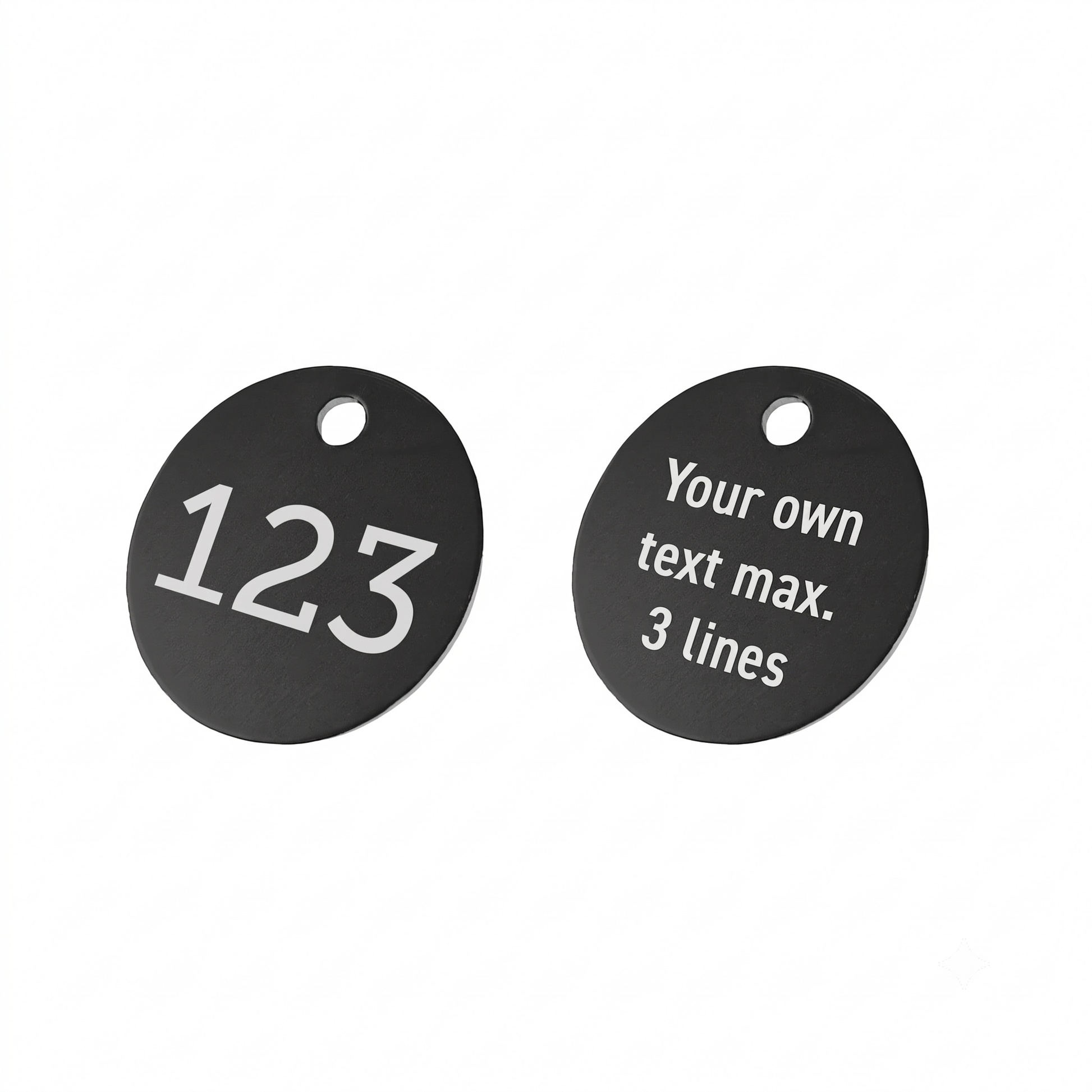 Black Anodised Aluminium Identification Tags