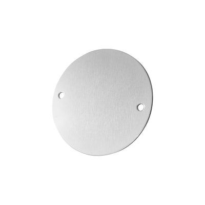 Aluminium Blank Tags With Two Mounting Holes 50mm Diameter