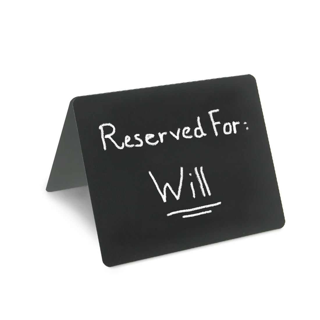 Blank Chalkboard Table Sign Black 120x100mm - Plastic