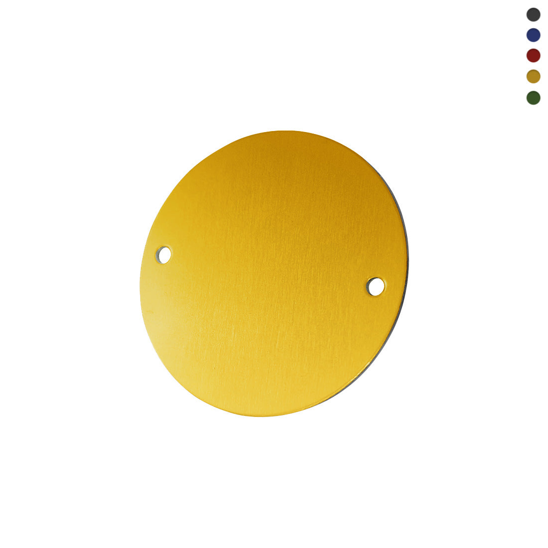 Blank Round Coloured Aluminium Tags with Two Drill Holes Left/Right 50mm