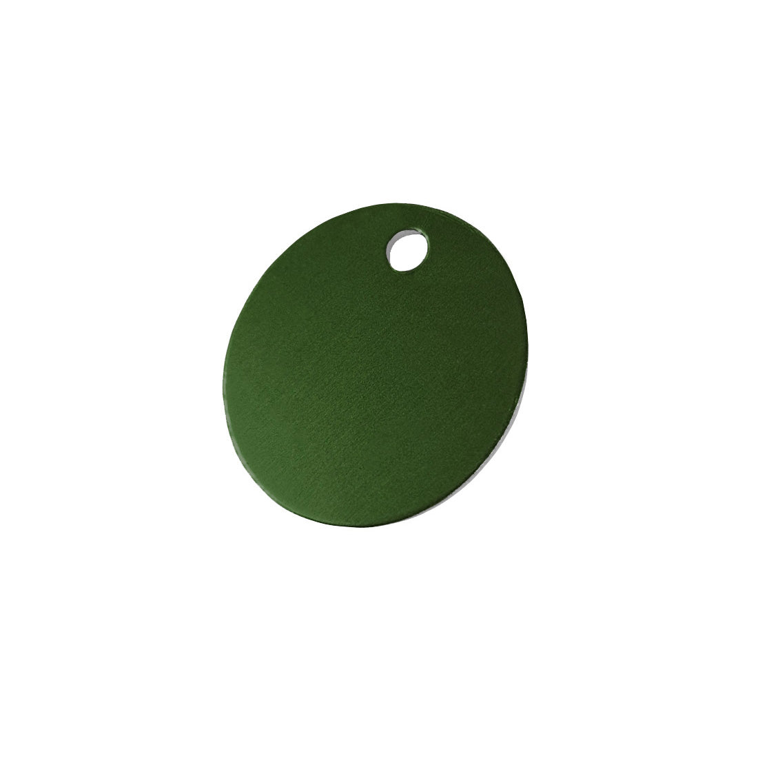 Dark Green Anodised Aluminium Stamping Blanks for Asset Tagging 30mm or 40mm