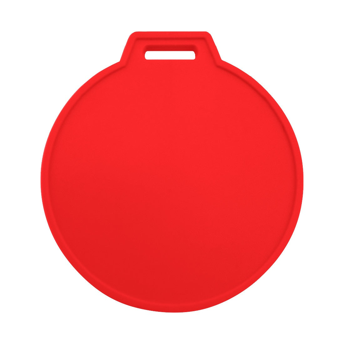 Plastic Round Blank ID Tag Red