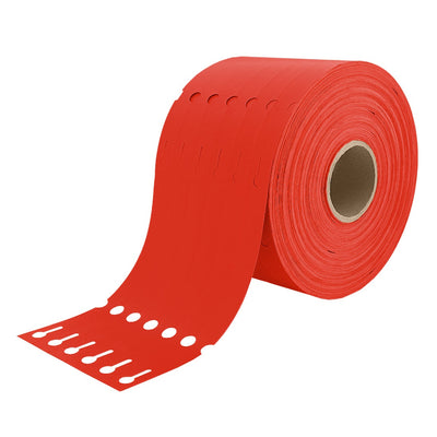 Red Loop Lock Tags For Plants On Roll