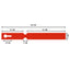 Red Loop Lock Tags For Plants On Roll Dimensions 160x17mm