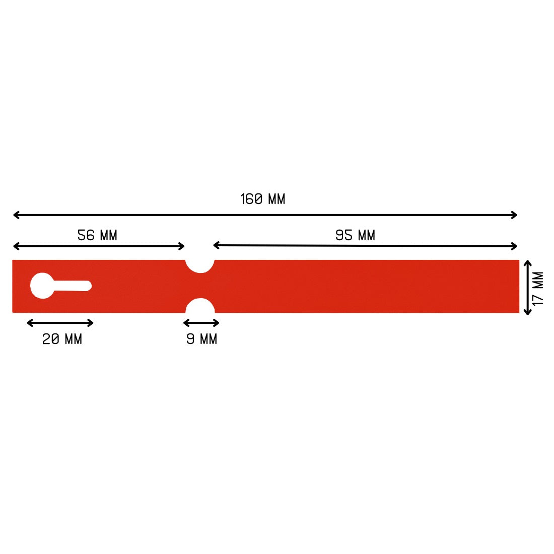 Red Loop Lock Tags For Plants On Roll Dimensions 160x17mm