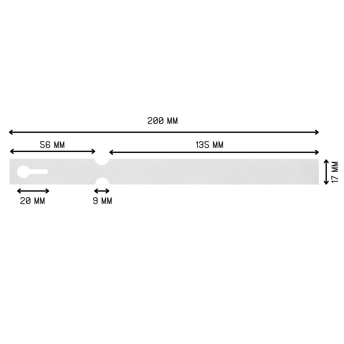 Large Wrap Around Labels White Dimentions